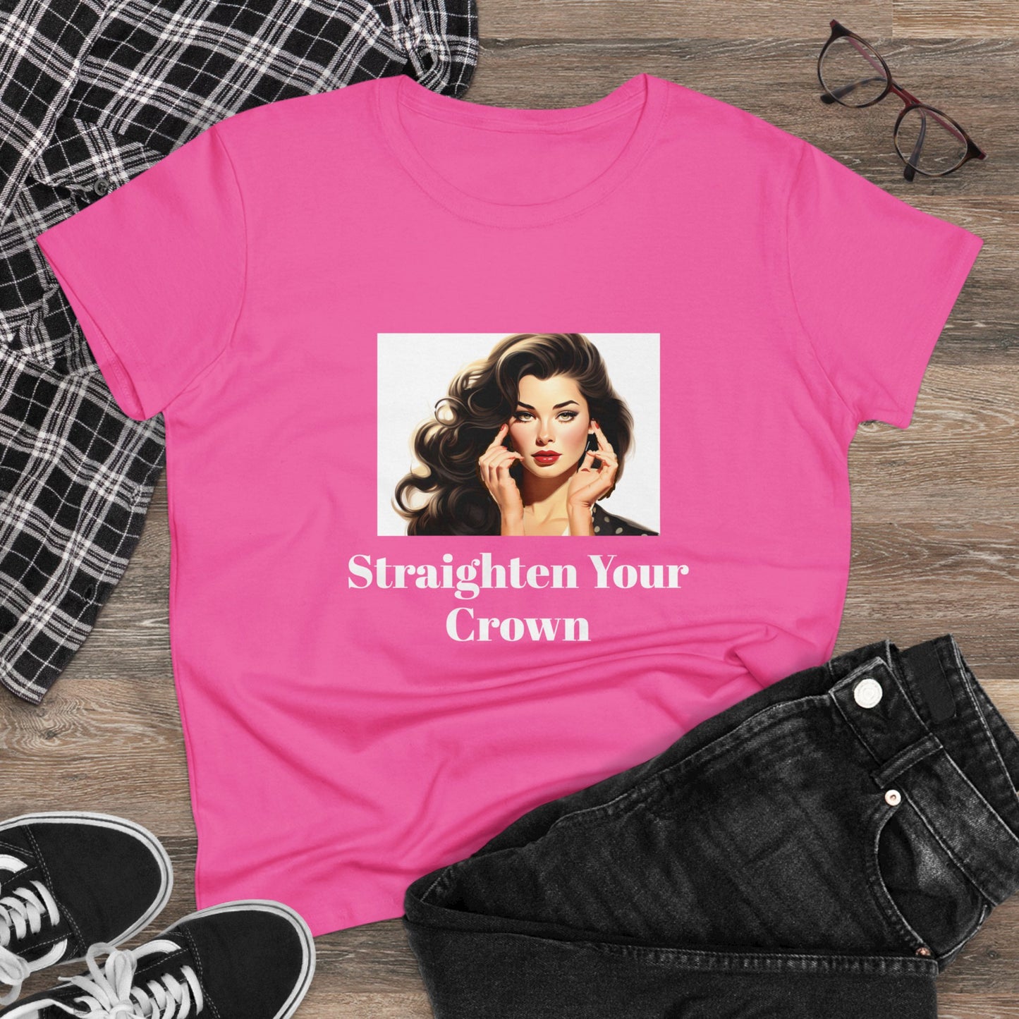 Straighten Your Crown (Women's Midweight Cotton Tee)