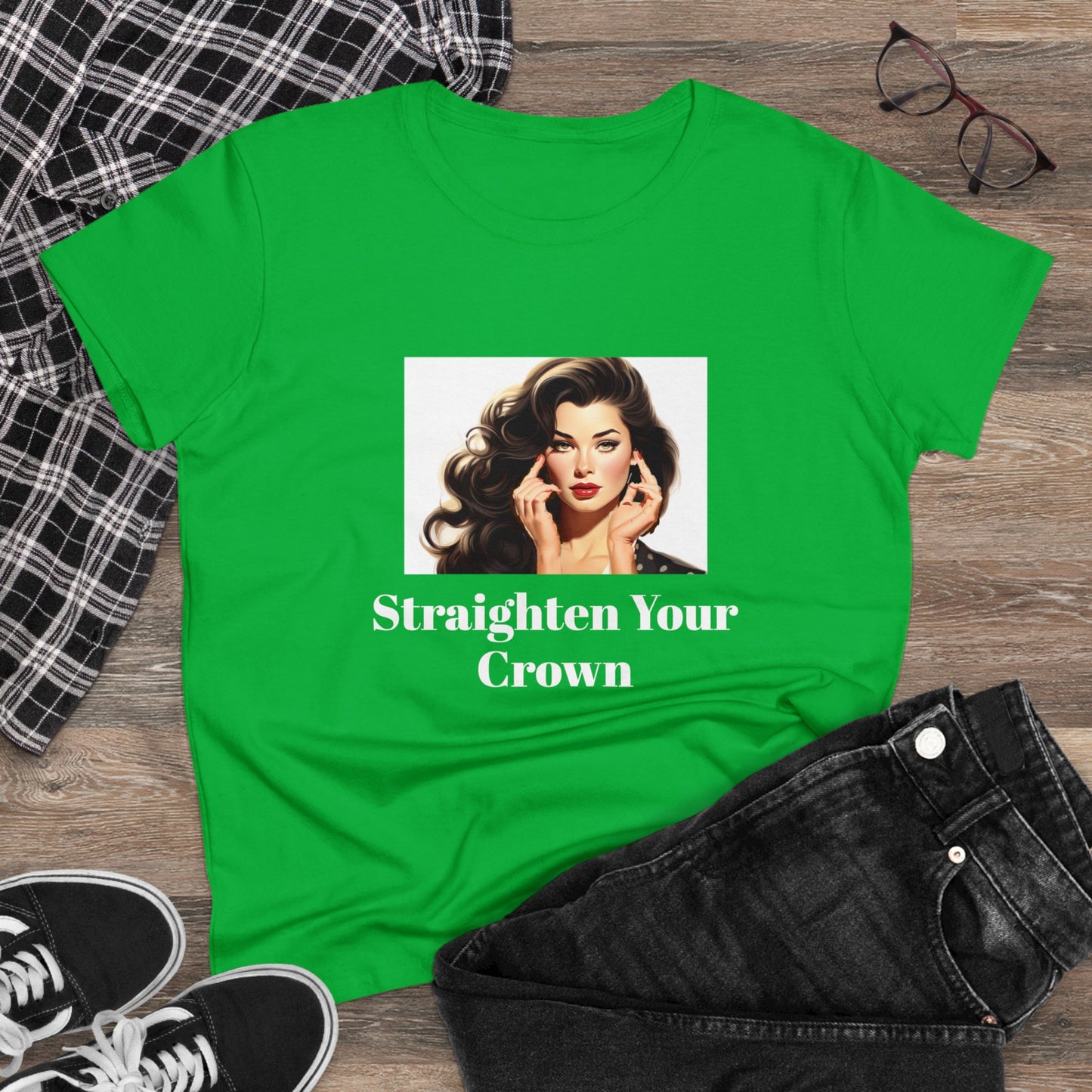 Straighten Your Crown (Women's Midweight Cotton Tee)