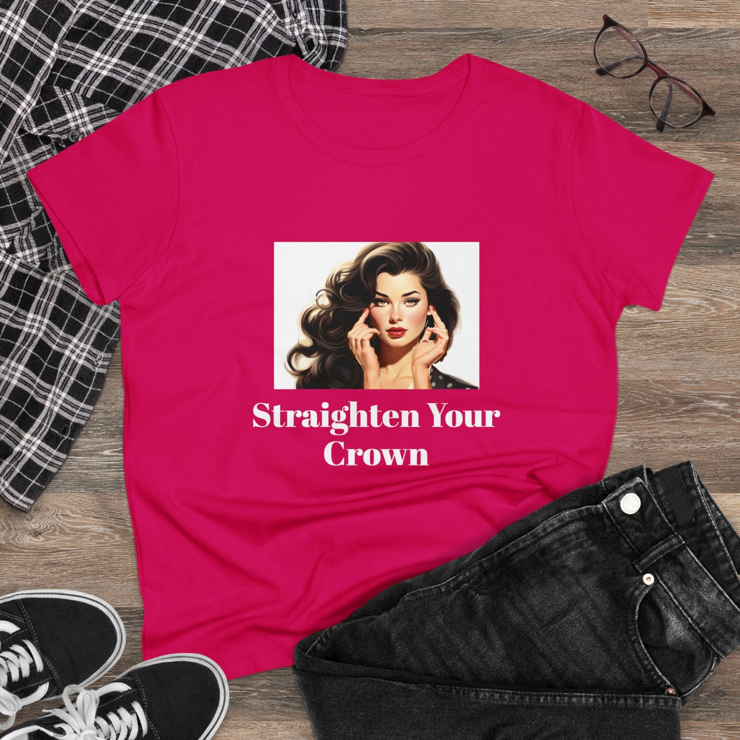 Straighten Your Crown (Women's Midweight Cotton Tee)