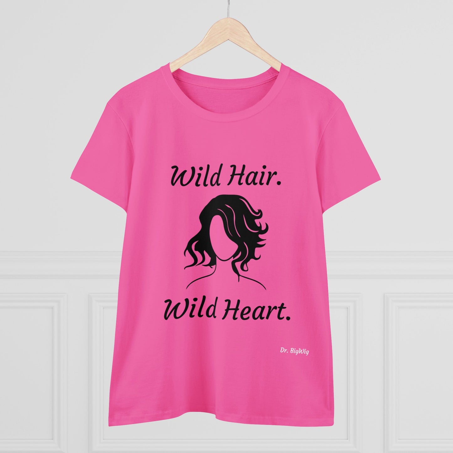 Wild Hair Wild Heart (Women's Midweight Cotton Tee)