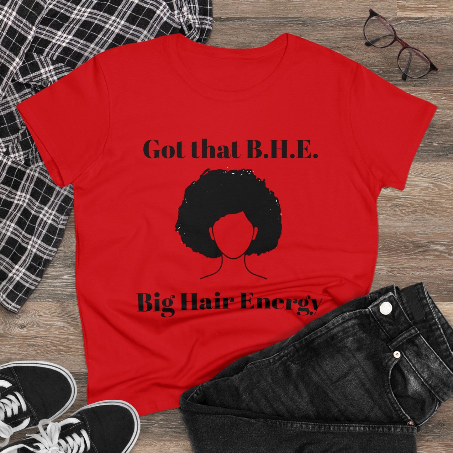 Big Hair Energy 3 (Women's Midweight Cotton Tee)