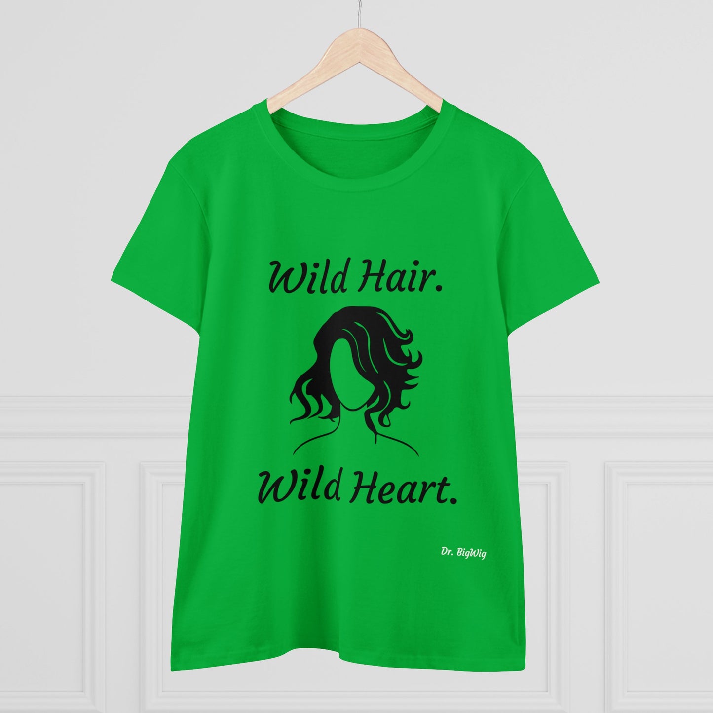 Wild Hair Wild Heart (Women's Midweight Cotton Tee)