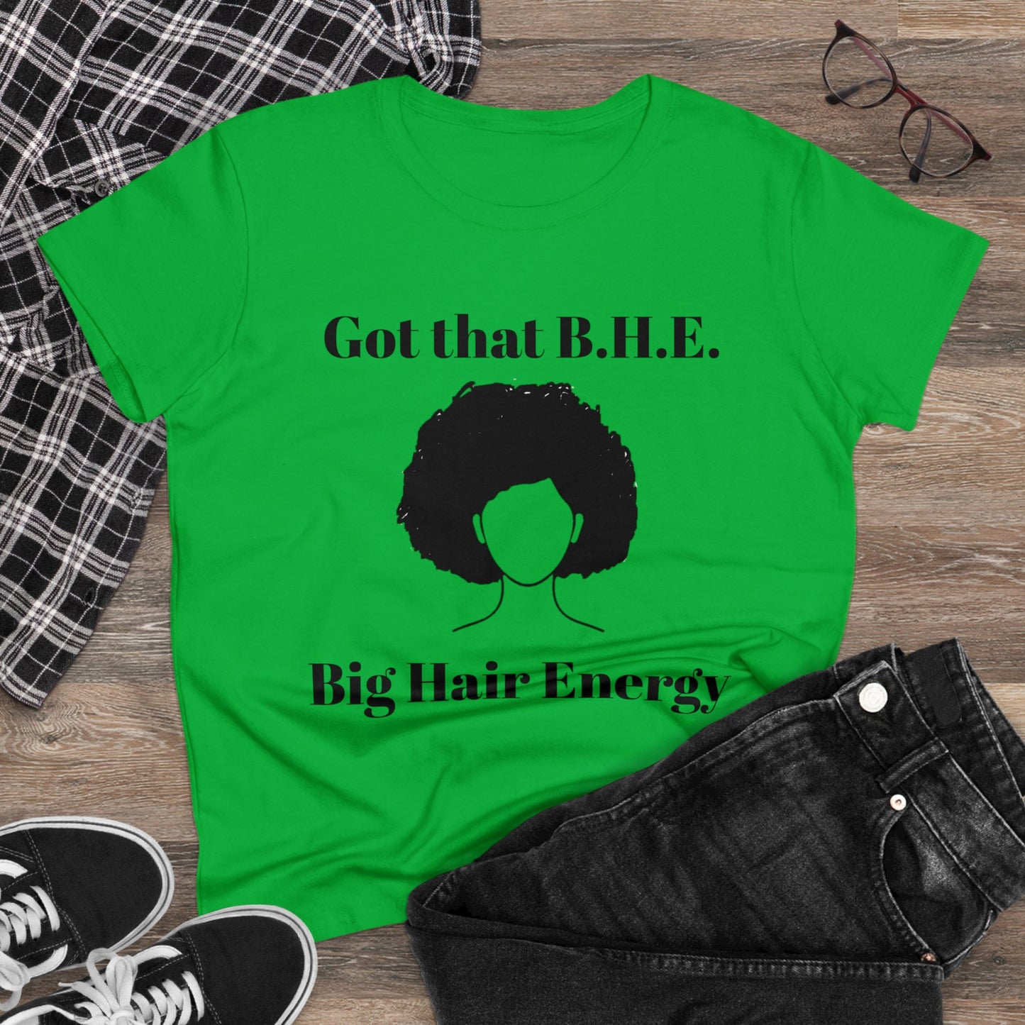 Big Hair Energy 3 (Women's Midweight Cotton Tee)