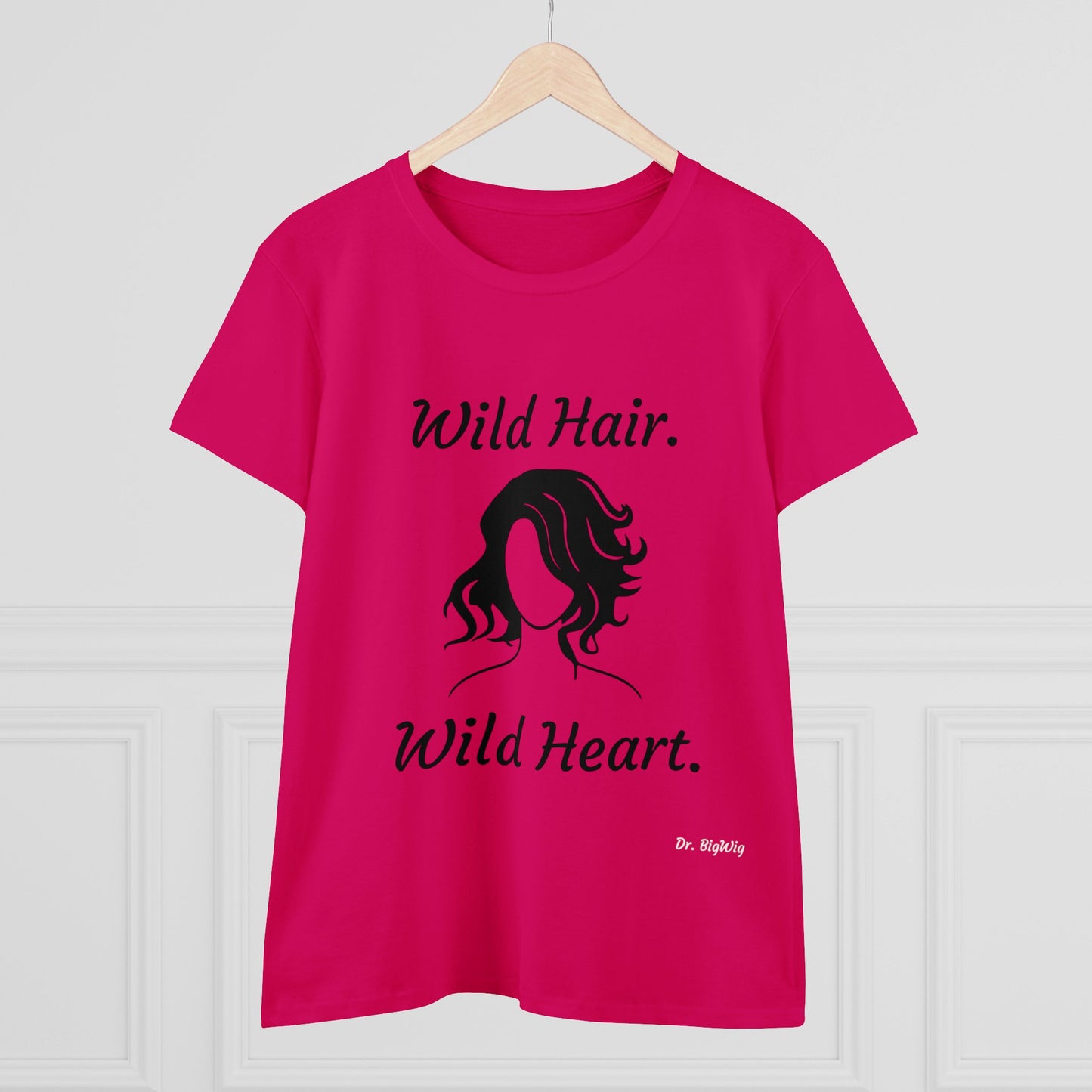 Wild Hair Wild Heart (Women's Midweight Cotton Tee)