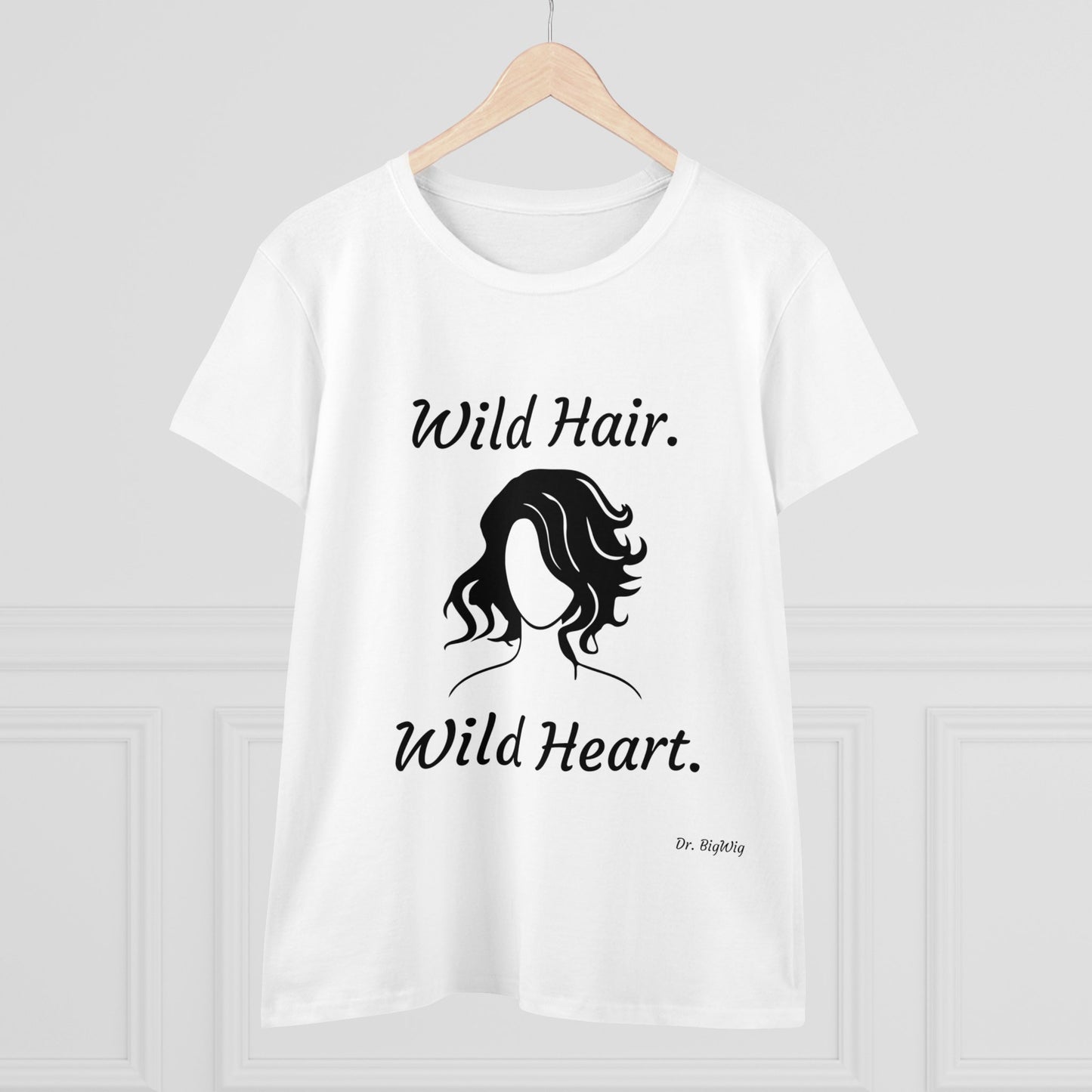 Wild Hair Wild Heart (Women's Midweight Cotton Tee)