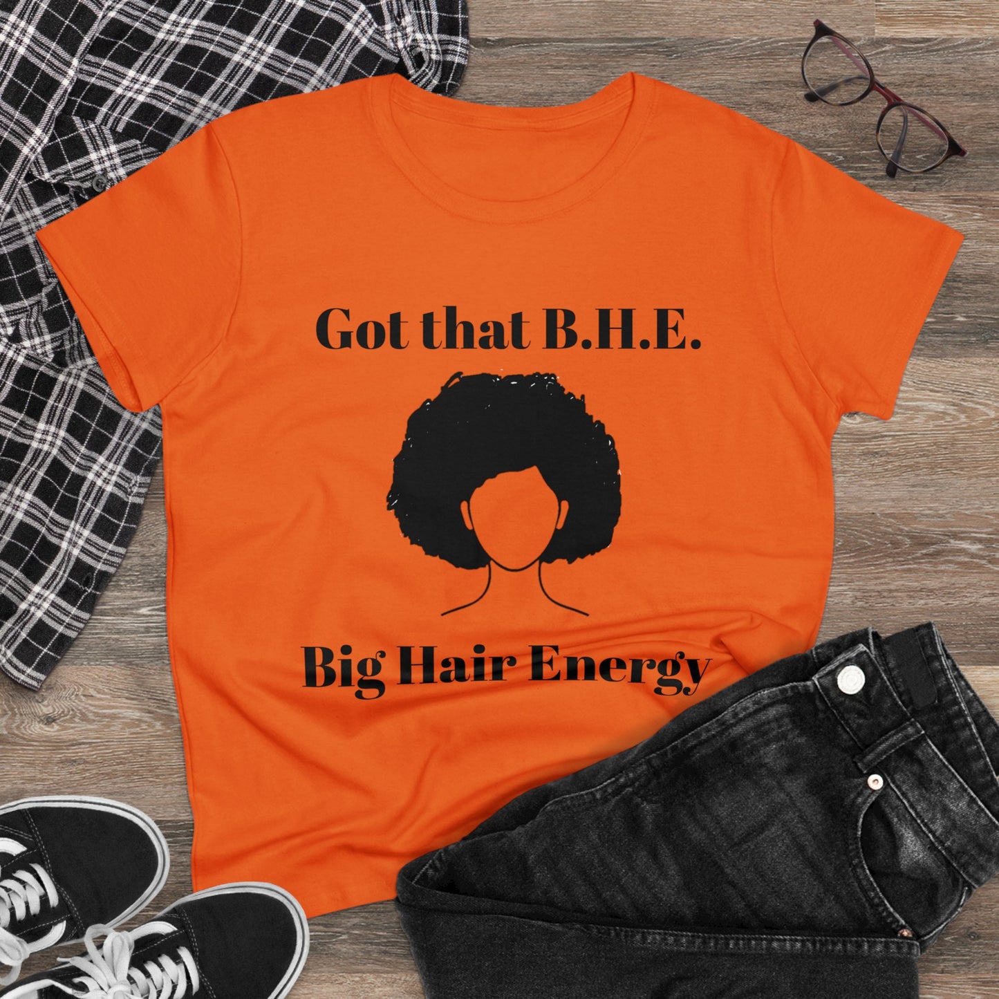 Big Hair Energy 3 (Women's Midweight Cotton Tee)