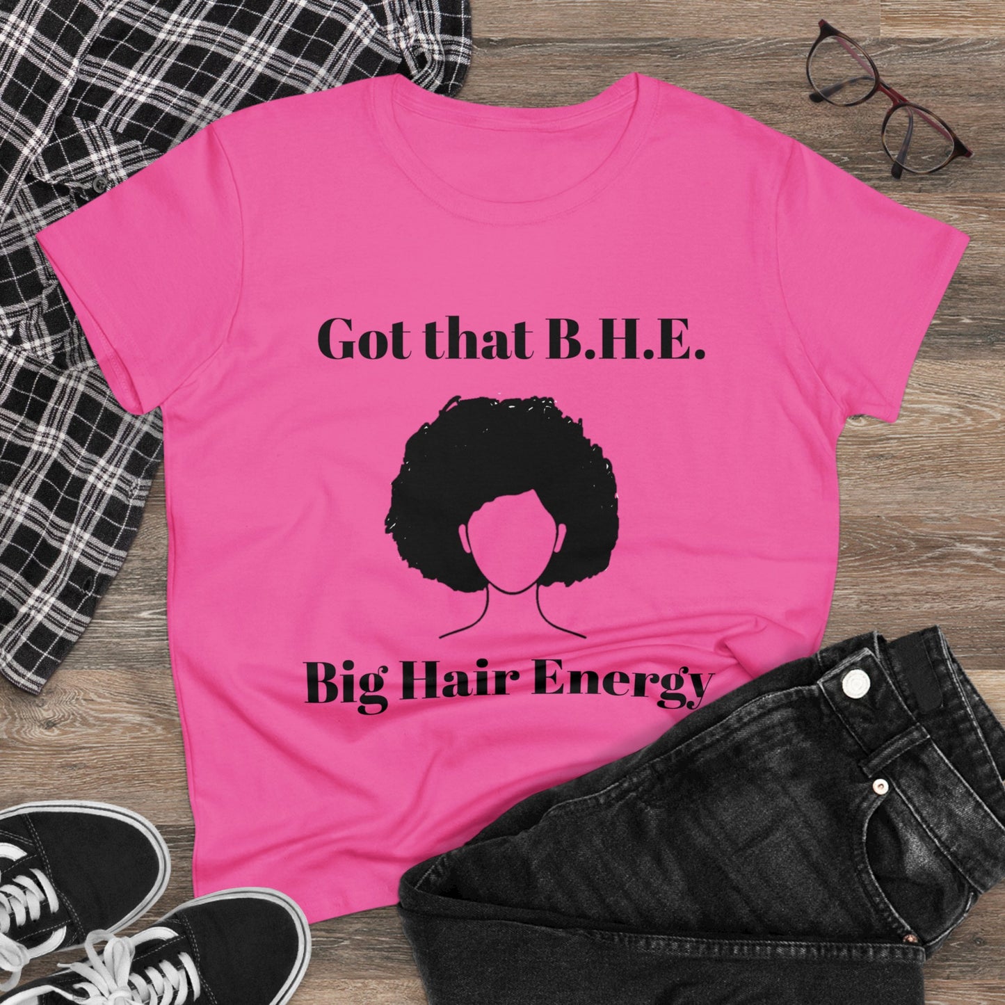 Big Hair Energy 3 (Women's Midweight Cotton Tee)