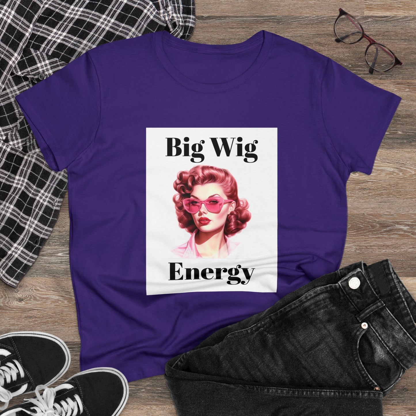 2 Big Wig Energy (Women's Midweight Cotton Tee)