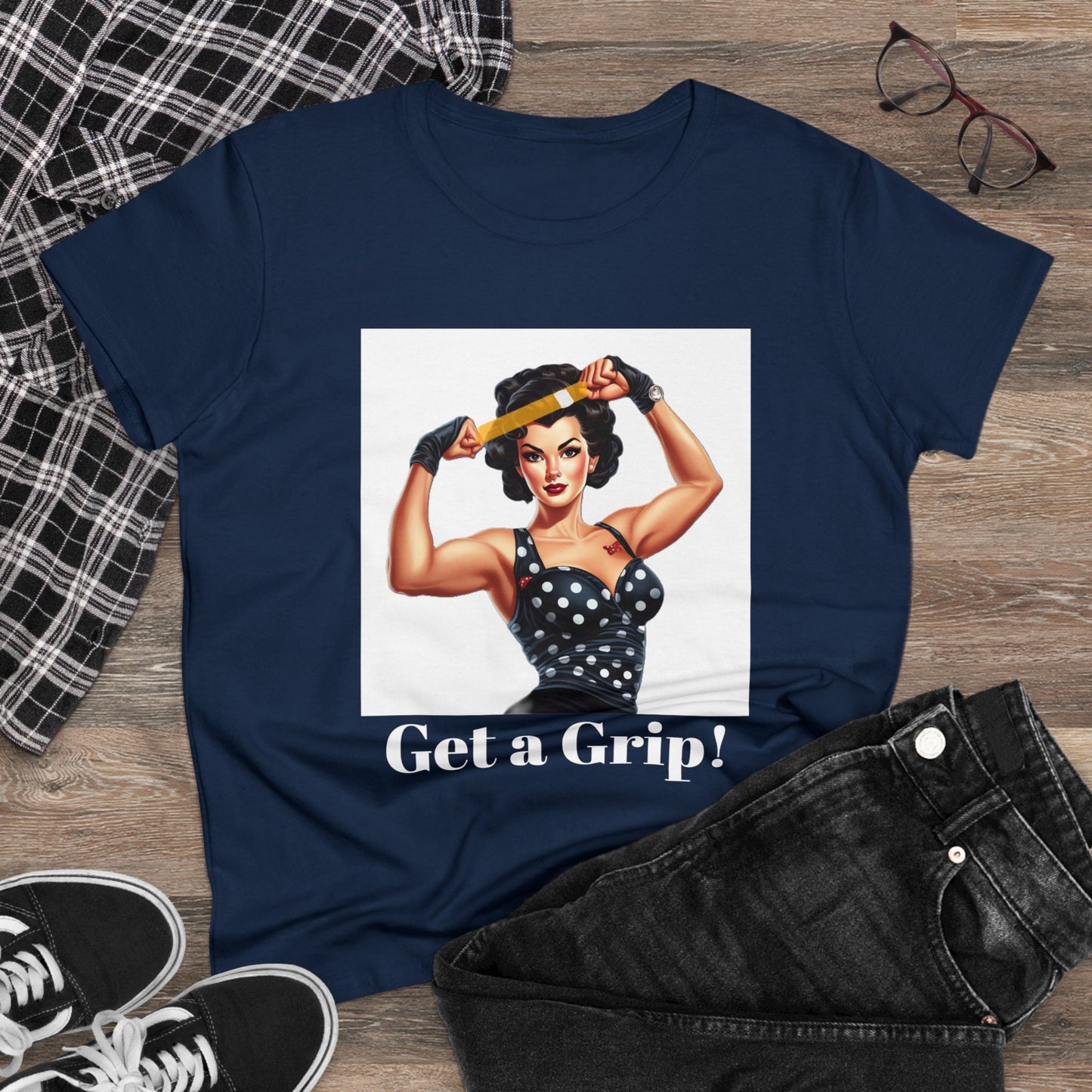 1 Get a Grip! (Women's Midweight Cotton Tee)