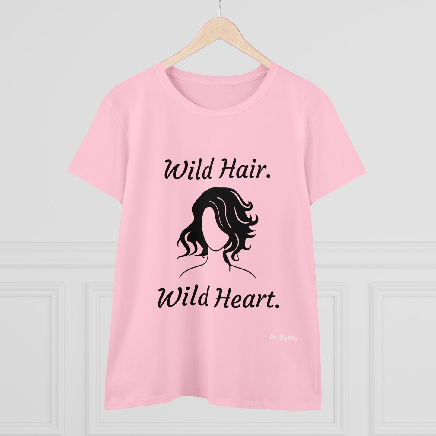 Wild Hair Wild Heart (Women's Midweight Cotton Tee)