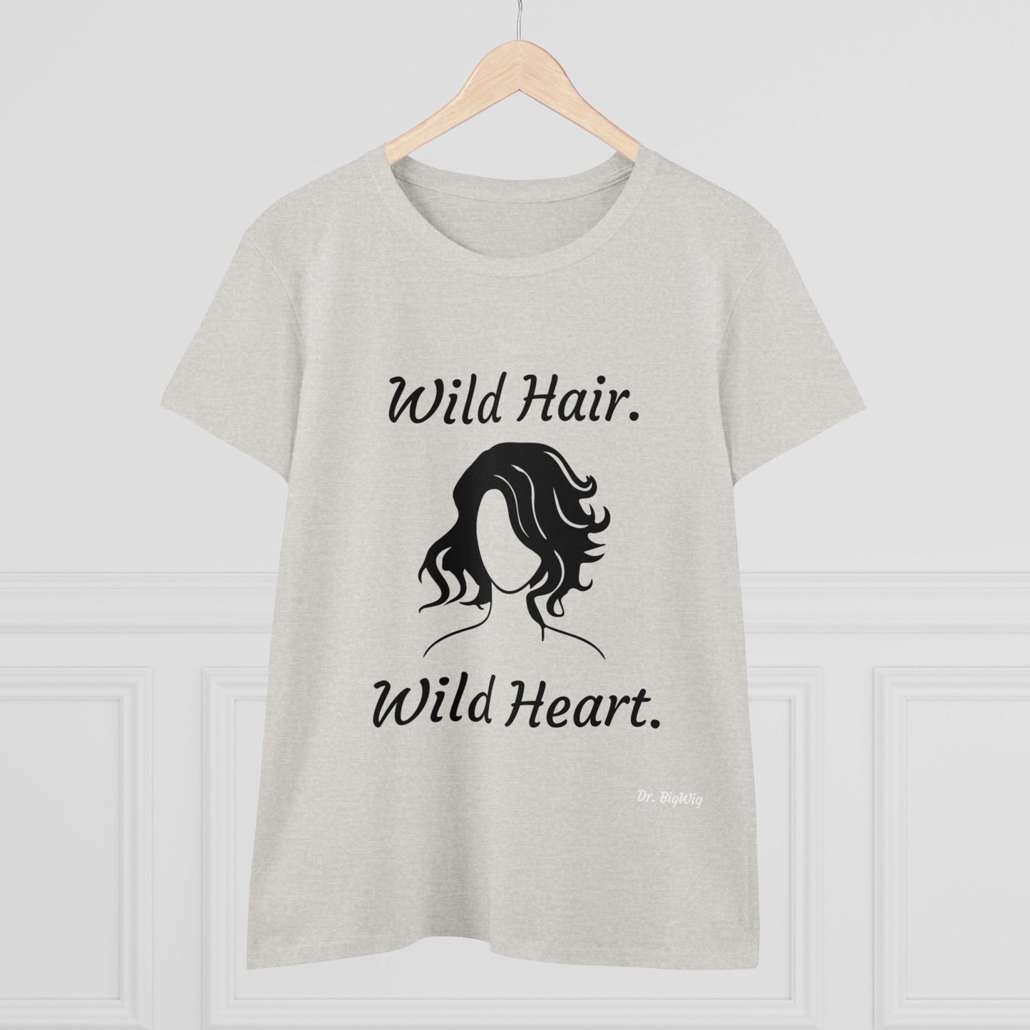 Wild Hair Wild Heart (Women's Midweight Cotton Tee)